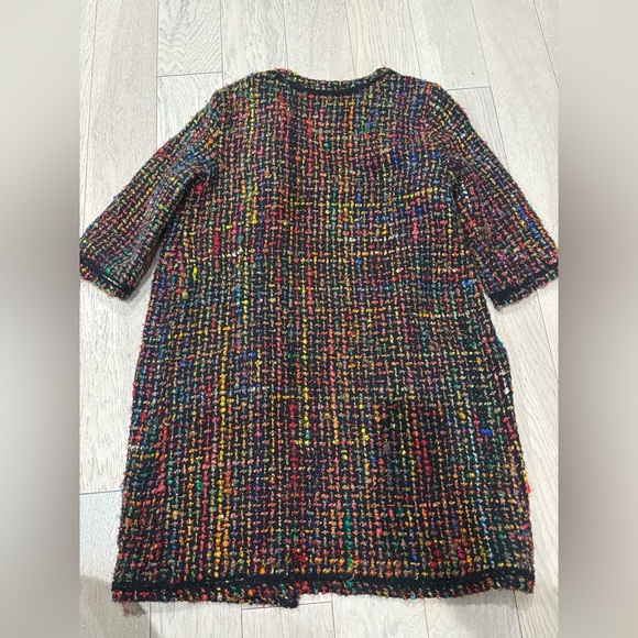 Multicolor Tweed Coat - Picture 3 of 5